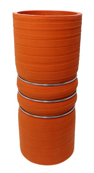 3" ID X 8" Long - Matte Red - Aramid 500 Degrees