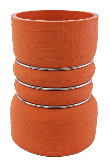 4" ID to 3.5" ID X 6" Long - Matte Red - Aramid 500 Degrees