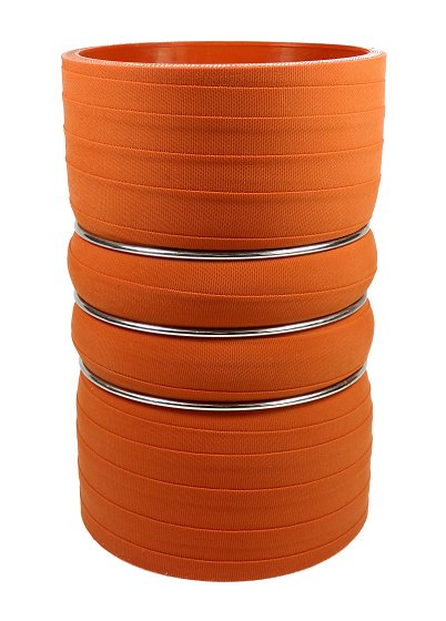 3.5" ID X 6" Long - Matte Red - Aramid 500 Degrees