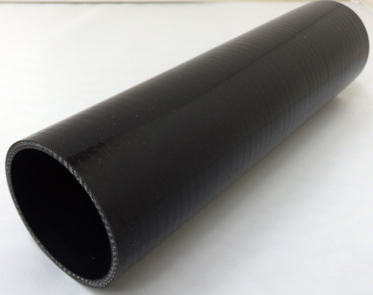 3" ID X 12" Long - Gloss Black - Black Liner