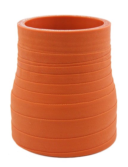 2.5" ID to 2" ID - Matte Red - Aramid 500 Degree