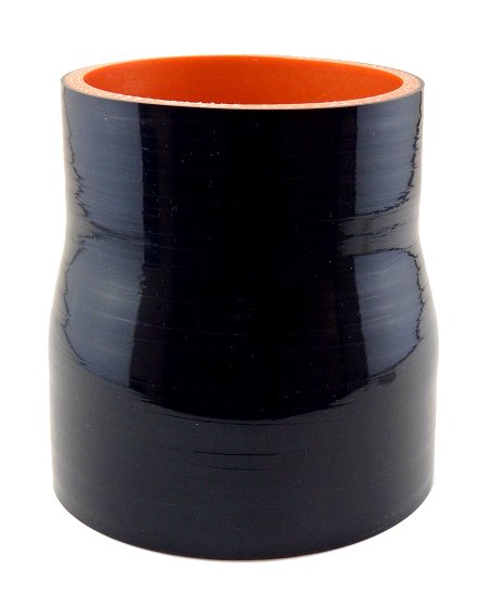 3.5" ID to 3" ID - Gloss Black - 4" Long