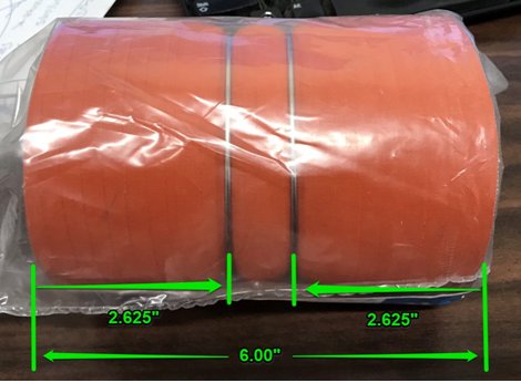 4" ID X 6" Long - Matte Red - Aramid 500 Degrees - TWO RINGS