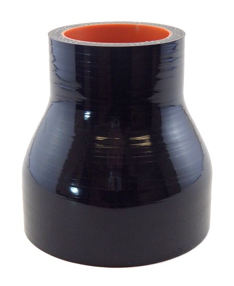 2.5" ID to 1.5" ID - Gloss Black
